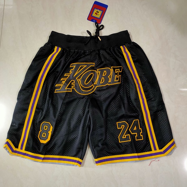 Men NBA 2021 Los Angeles Lakers Black Shorts 3->los angeles lakers->NBA Jersey